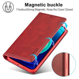 Lc.Imeeke iPhone 14 Plus -kotelo, korttitasku ulkopuolella, punainen