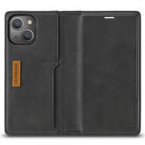 Lc.Imeeke iPhone 14 Plus -kotelo, jossa korttipaikka ulkopuolella, musta