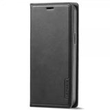 Lc.Imeeke iPhone 14 Plus -kotelo, jossa korttipaikka ulkopuolella, musta