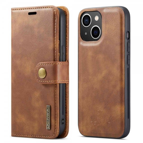 Dg.Ming iPhone 14 Plus -kotelo, irrotettava kuori, ruskea