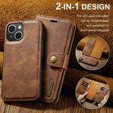Dg.Ming iPhone 14 Plus -kotelo, irrotettava kuori, ruskea