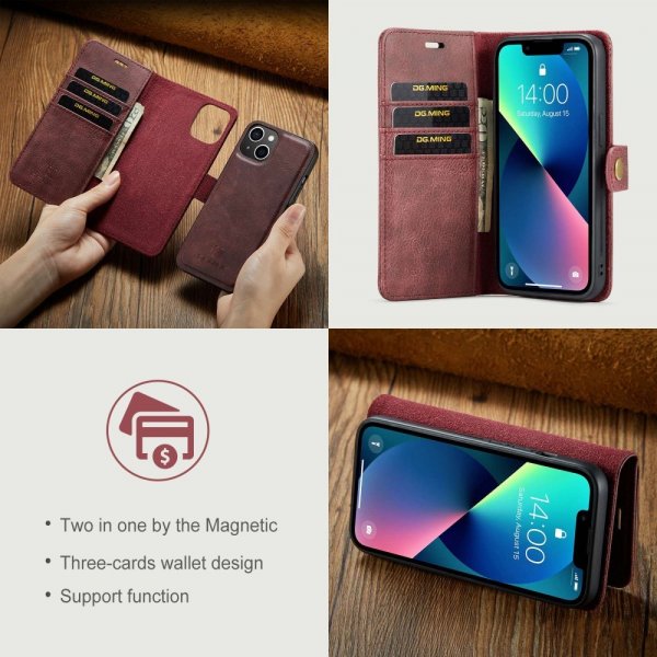 Dg.Ming iPhone 14 Plus Irrotettava kuori punainen
