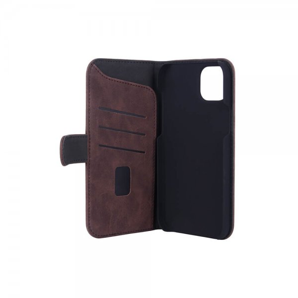Gear iPhone 14 Plus -suojakotelo korttipidikkeellä, ruskea