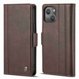 Lc.Imeeke iPhone 14 Plus -suojakotelo korttipaikalla, ruskea