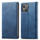 Lc.Imeeke iPhone 14 Plus -kotelo korttipaikalla, läppämallinen, sininen