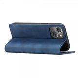 Lc.Imeeke iPhone 14 Plus -kotelo korttipaikalla, läppämallinen, sininen