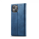 Lc.Imeeke iPhone 14 Plus -kotelo korttipaikalla, läppämallinen, sininen
