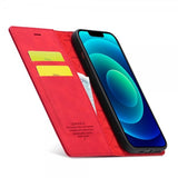 Lc.Imeeke iPhone 14 Plus -suojakotelo korttipaikalla, punainen