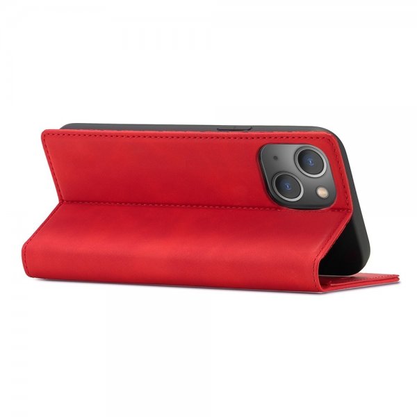 Lc.Imeeke iPhone 14 Plus -suojakotelo korttipaikalla, punainen