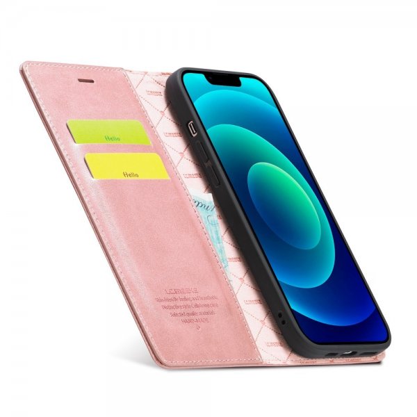 Lc.Imeeke iPhone 14 Plus Korttipaikallinen Flip-suojakotelo Ruusukulta