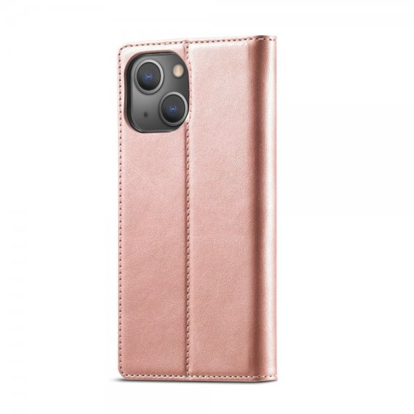 Lc.Imeeke iPhone 14 Plus Korttipaikallinen Flip-suojakotelo Ruusukulta