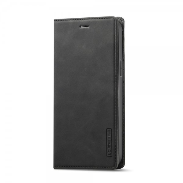Lc.Imeeke iPhone 14 Plus -kotelo korttipaikalla, läppämallinen, musta