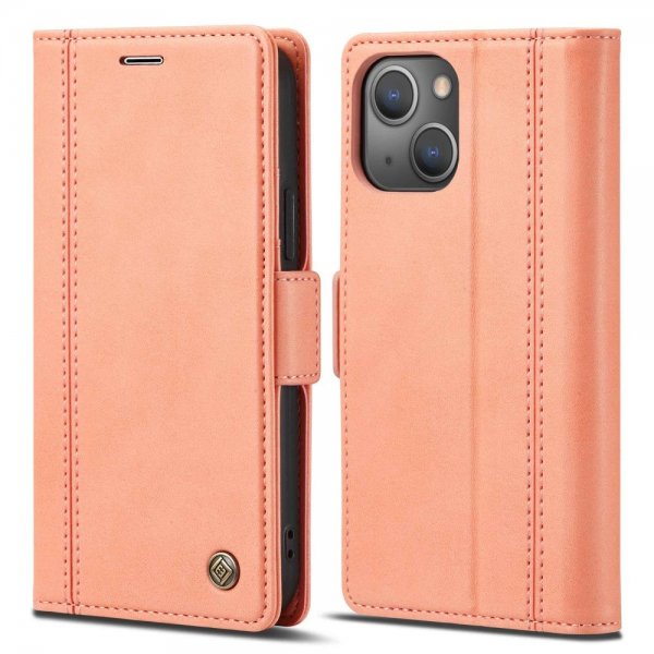 Lc.Imeeke iPhone 14 Plus -suojakuori korttipaikalla, vaaleanpunainen