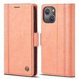 Lc.Imeeke iPhone 14 Plus -suojakuori korttipaikalla, vaaleanpunainen