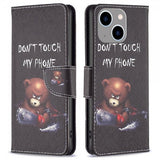 iPhone 14 Plus -kuori, jossa motiivina nalle "Don't Touch My Phone"