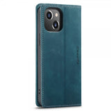 CaseMe iPhone 14 Plus -suojakotelo Retro Flip Petrol