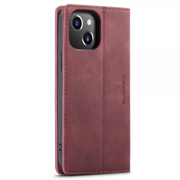 CaseMe iPhone 14 Plus Retro Flip -kotelo, punainen