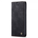 CaseMe iPhone 14 Plus Retro Flip -kotelo, musta