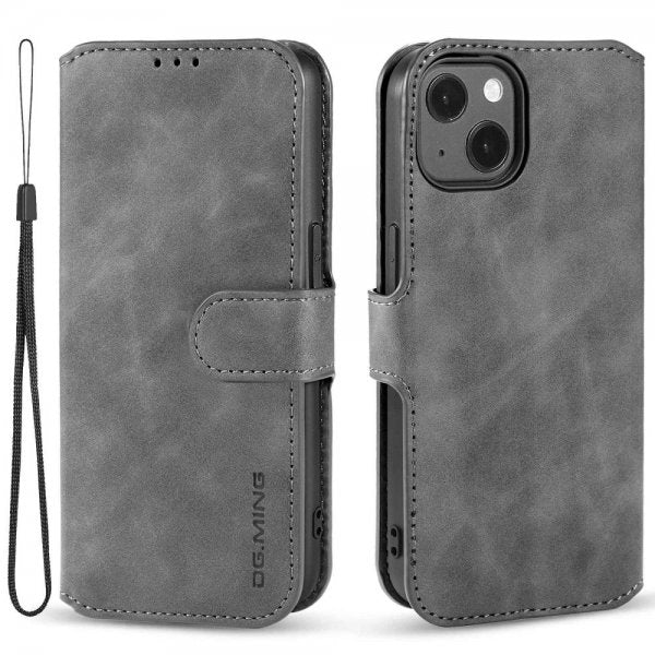 Dg.Ming iPhone 14 Plus Retro Harmaa suojakotelo