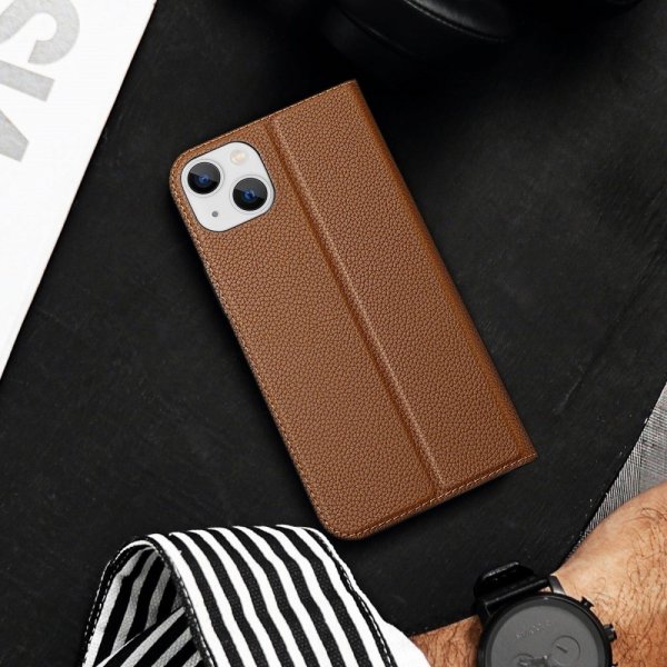Dux Ducis iPhone 14 Plus -suojakotelo, Skin X2 Series, ruskea