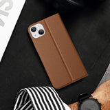 Dux Ducis iPhone 14 Plus -suojakotelo, Skin X2 Series, ruskea