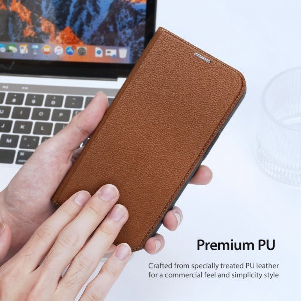 Dux Ducis iPhone 14 Plus -suojakotelo, Skin X2 Series, ruskea