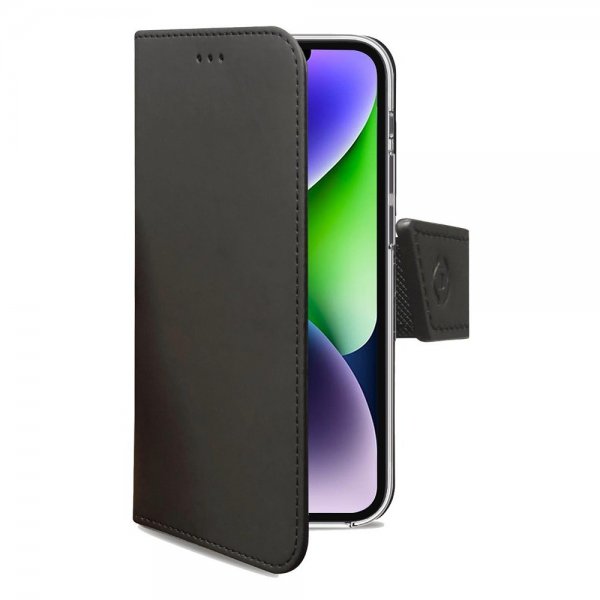 Celly iPhone 14 Plus -suojakotelo Wally Wallet Case, musta