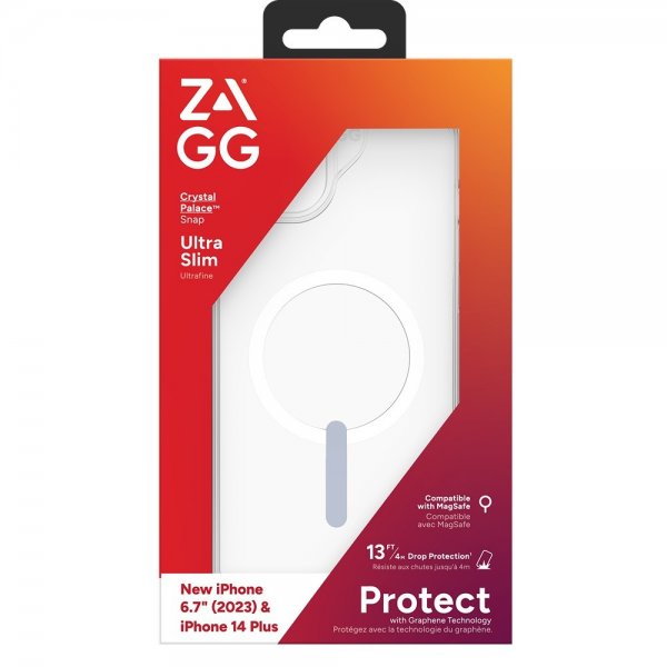 ZAGG iPhone 14 Plus/iPhone 15 Plus Suojakuori Crystal Palace Snap Clear
