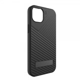 ZAGG iPhone 14 Plus/iPhone 15 Plus -kuori Denali Snap Kickstand Musta