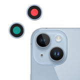 iPhone 14 Plus -kameran linssi kehyksellä - sininen