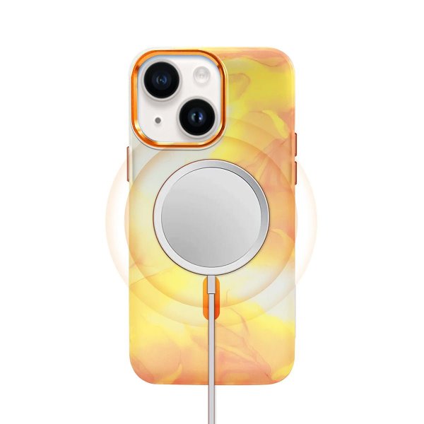 iPhone 14 Plus Kuori Kuvio Abstrakti Oranssi