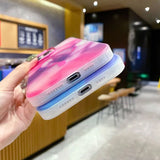 iPhone 14 Plus -kuori, abstrakti kuvio, pinkki