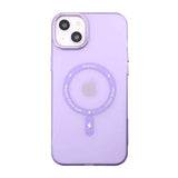 iPhone 14 Plus -kuori, kamerareunus, MagSafe, violetti