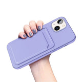 iPhone 14 Plus -kuoret korttipidikkeellä, violetti