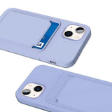 iPhone 14 Plus -kuoret korttipidikkeellä, violetti