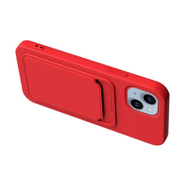 iPhone 14 Plus -kuoret korttipaikalla, punainen
