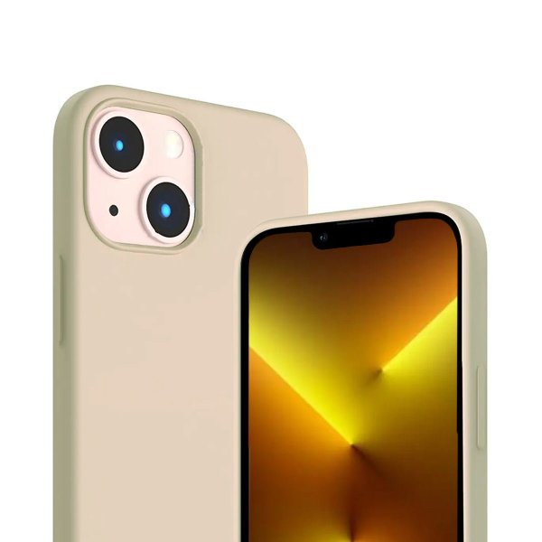 Rvelon iPhone 14 Plus silikonikuori MagSafe Beige
