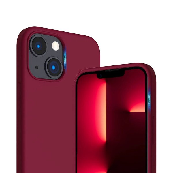 Rvelon iPhone 14 Plus Silikonisuojakuori MagSafella, Punainen