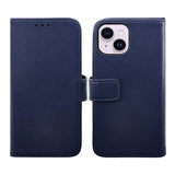 Rvelon iPhone 14 Plus -kotelo, aitoa nahkaa, sininen