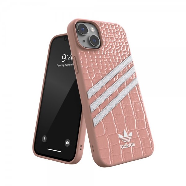 Adidas iPhone 14 Plus -kuori 3 Stripes Snap Case Alligator Pink