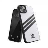 Adidas iPhone 14 Plus -kuori 3 Stripes Snap Case, valkoinen/musta