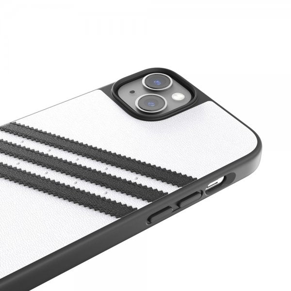 Adidas iPhone 14 Plus -kuori 3 Stripes Snap Case, valkoinen/musta