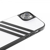 Adidas iPhone 14 Plus -kuori 3 Stripes Snap Case, valkoinen/musta