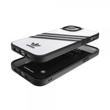 Adidas iPhone 14 Plus -kuori 3 Stripes Snap Case, valkoinen/musta