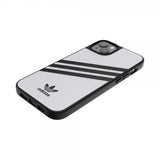 Adidas iPhone 14 Plus -kuori 3 Stripes Snap Case, valkoinen/musta