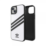 Adidas iPhone 14 Plus -kuori 3 Stripes Snap Case, valkoinen/musta