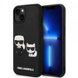 Karl Lagerfeld iPhone 14 Plus -suojakuori 3D Rubber Karl & Choupette Musta