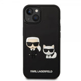 Karl Lagerfeld iPhone 14 Plus -suojakuori 3D Rubber Karl & Choupette Musta