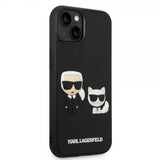 Karl Lagerfeld iPhone 14 Plus -suojakuori 3D Rubber Karl & Choupette Musta