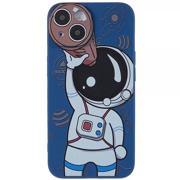 iPhone 14 Plus Kuori Astronautti Sininen Ruskea